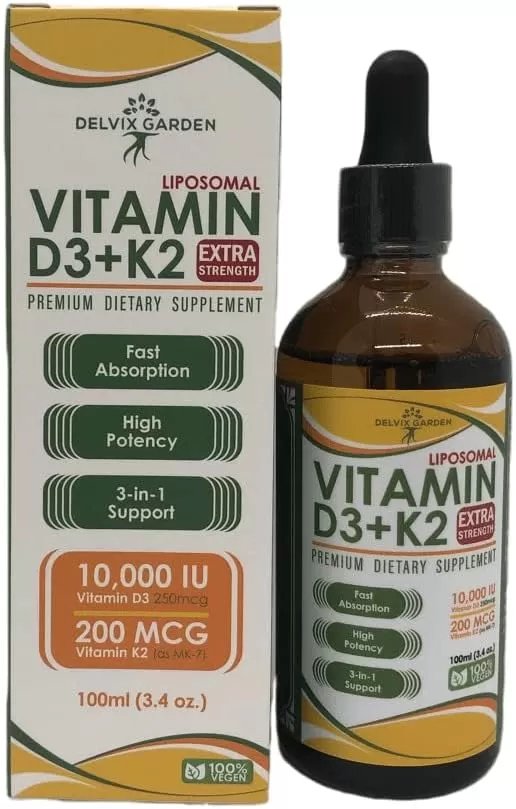 Vitamin D3 K2 Supplement Liquid Drops – 100ml Bone & Heart Health Formula - Image 3