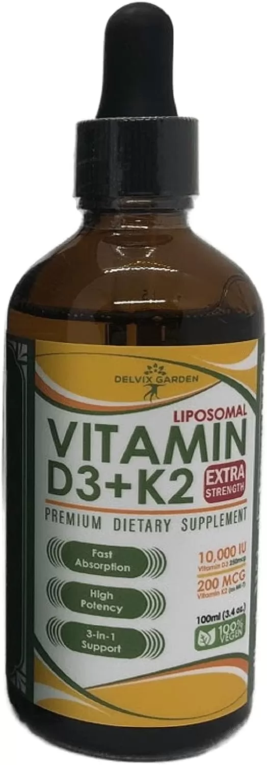Vitamin D3 K2 Supplement Liquid Drops – 100ml Bone & Heart Health Formula - Image 7