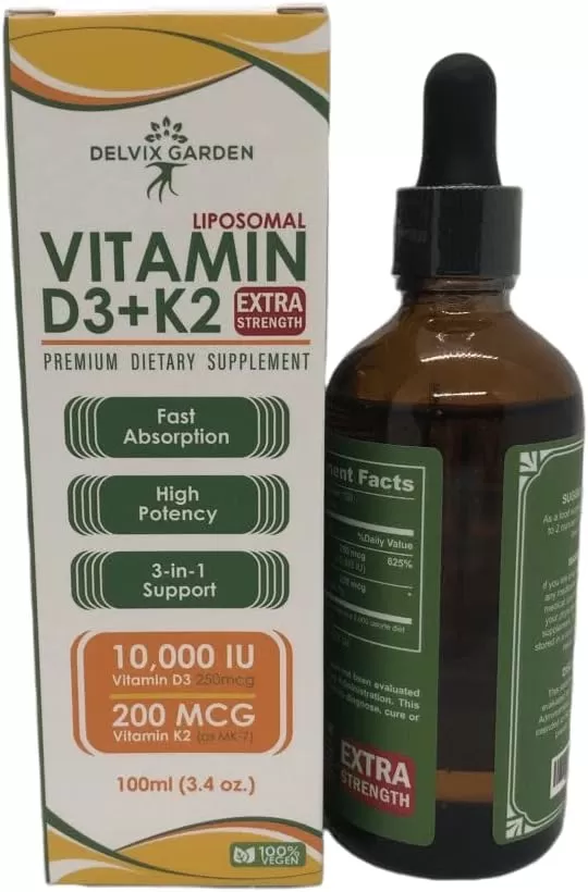 Vitamin D3 K2 Supplement Liquid Drops – 100ml Bone & Heart Health Formula - Image 5