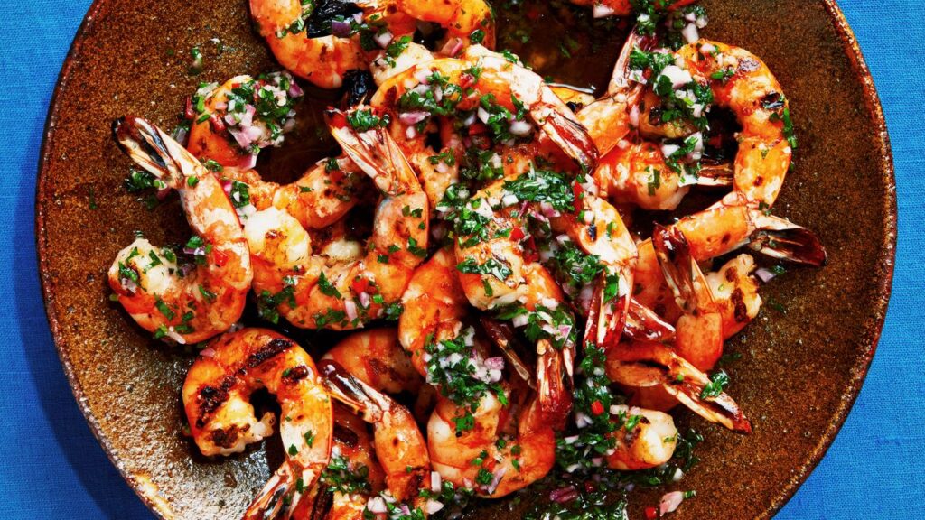 Easy Grilled Shrimp With Chimichurri Recipe