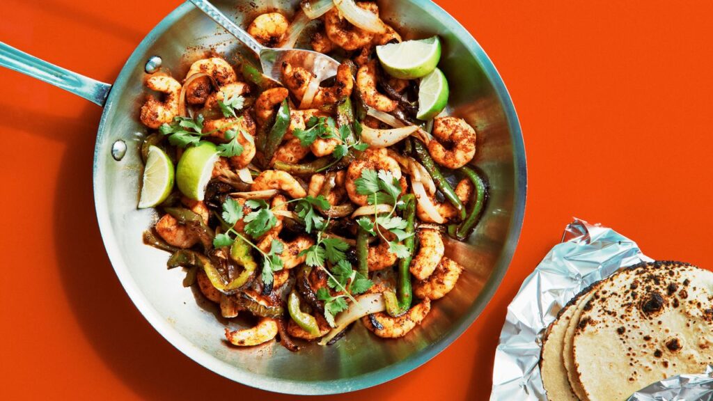 Easy Shrimp Fajitas Recipe | Epicurious