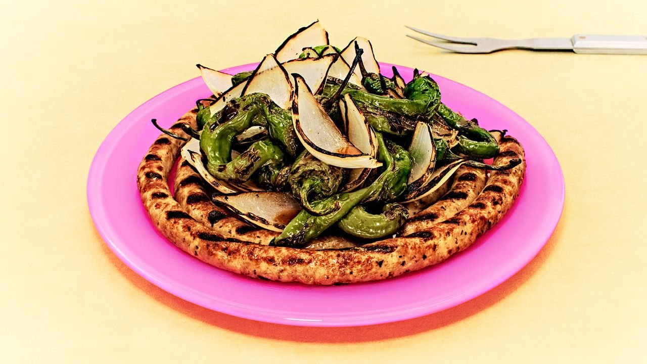 Grilled Italian Sausage With Pickle-y Peppers Recipe