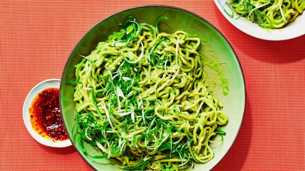 Miso Peanut Scallion Noodles Recipe