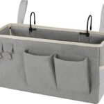 Bedside Caddy Organizer with Hooks – Hanging Storage Bag for Bunk Beds, Dorm Rooms and Hospital Beds