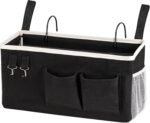 Bedside Caddy Organizer with Hooks – Hanging Storage Bag for Bunk Beds, Dorm Rooms and Hospital Beds - Image 2